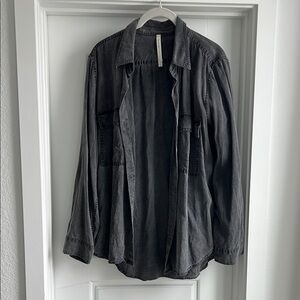 Aritzia Babaton Charcoal Utility Shirt